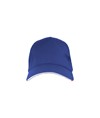 Cappellino in cotone, 5 pannelli con profilo e ricamo tricolore Cappellino in cotone, 5 pannelli con profilo e ricamo tricolore