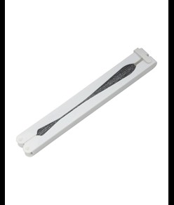 Ventaglio in carta colorata con manico in plastica bianca, lunghezza cm 26