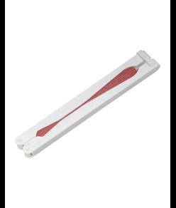 Ventaglio in carta colorata con manico in plastica bianca, lunghezza cm 26