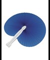 Ventaglio in carta colorata con manico in plastica bianca, lunghezza cm 26