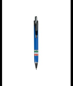 Penna a scatto in plastica con impugnatura tricolore (Italia, Francia, Spagna)