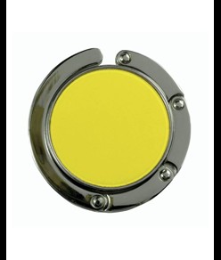 Gancio appendiborsa tondo in metallo, richiudibile con chiusura rafforzata da due magneti