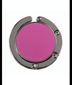 Gancio appendiborsa tondo in metallo, richiudibile con chiusura rafforzata da due magneti