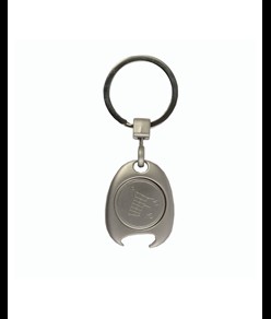 Portachiavi in metallo con gettone per carrello