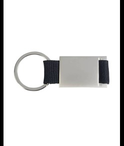 Portachiavi in metallo e nylon confezionato in scatoletta nera