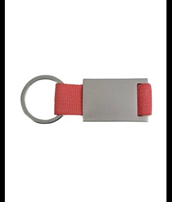 Portachiavi in metallo e nylon confezionato in scatoletta nera