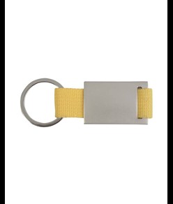 Portachiavi in metallo e nylon confezionato in scatoletta nera