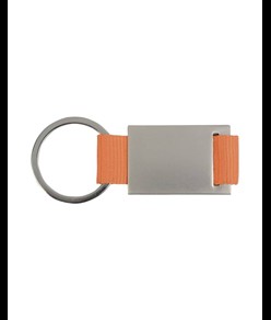 Portachiavi in metallo e nylon confezionato in scatoletta nera