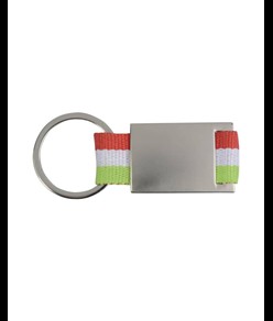 Portachiavi in metallo e nylon confezionato in scatoletta nera