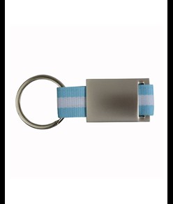 Portachiavi in metallo e nylon confezionato in scatoletta nera