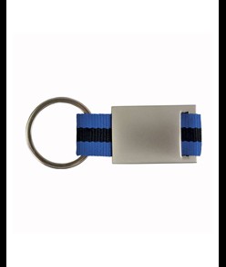 Portachiavi in metallo e nylon confezionato in scatoletta nera