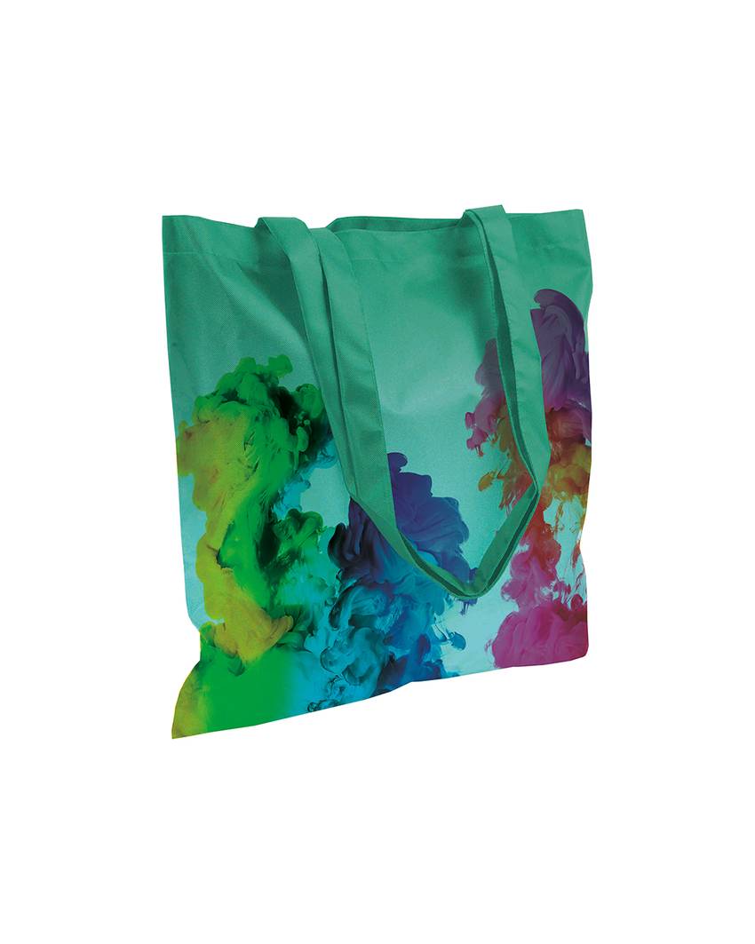 Shopper in poliestere 420D resistente al calore, adatta per la stampa a sublimazione