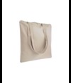 Shopper in cotone 220 g/m2, manici lunghi e chiusura con zip