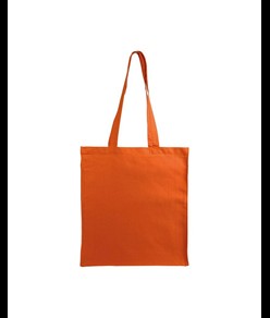 Shopper con soffietto in cotone 250 g/m2, manici lunghi e chiusura con zip Handle