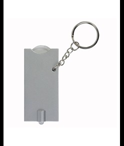 Portachiavi con gettone per carrello della spesa e luce
