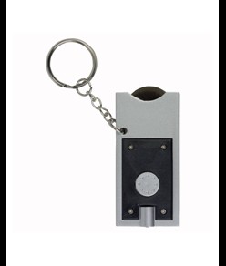 Portachiavi con gettone per carrello della spesa e luce