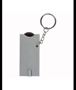 Portachiavi con gettone per carrello della spesa e luce