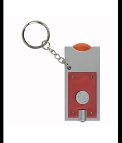 Portachiavi con gettone per carrello della spesa e luce