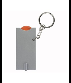 Portachiavi con gettone per carrello della spesa e luce