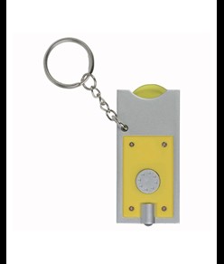 Portachiavi con gettone per carrello della spesa e luce
