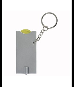 Portachiavi con gettone per carrello della spesa e luce