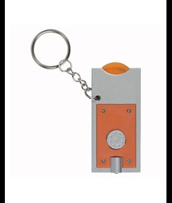 Portachiavi con gettone per carrello della spesa e luce