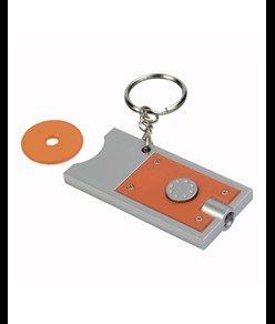 Portachiavi con gettone per carrello della spesa e luce