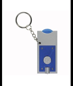 Portachiavi con gettone per carrello della spesa e luce