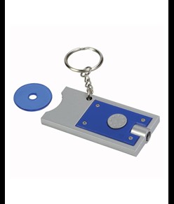 Portachiavi con gettone per carrello della spesa e luce