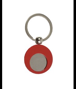 Portachiavi in metallo con gettone per carrello