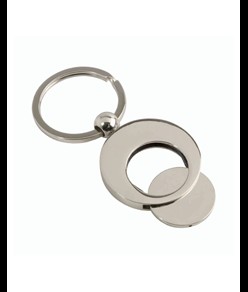 Portachiavi in metallo con gettone per carrello