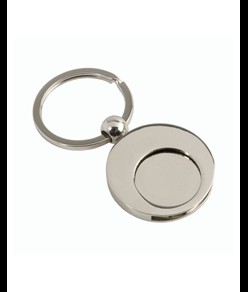 Portachiavi in metallo con gettone per carrello