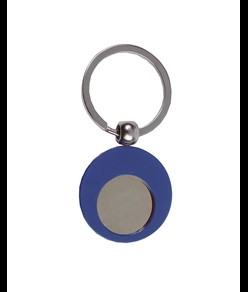 Portachiavi in metallo con gettone per carrello