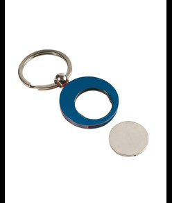Portachiavi in metallo con gettone per carrello