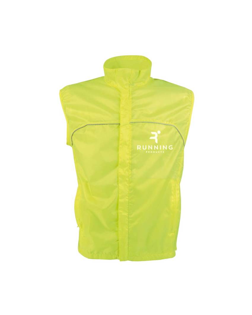 Gilet ad alta visibilità in poliestere, con rete traspirante e profili catarifrangenti