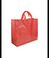 Shopper con soffietto in PP laminato opaco 120 g/m2, manici corti a nastro Handle