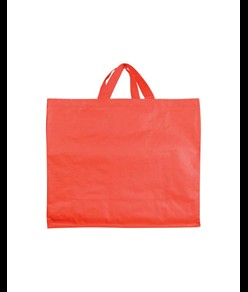 Shopper con soffietto in PP laminato opaco 120 g/m2, manici corti a nastro Handle