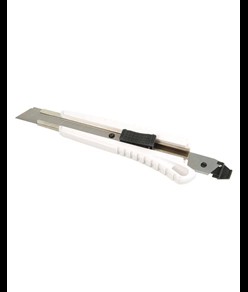 Cutter/taglierino in ABS con fermo lama, grande e 2 lame di ricambio