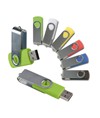 Chiavetta girevole USB 4Gb ABS gommata/Metallo  Possibilità di import su richiesta a parti