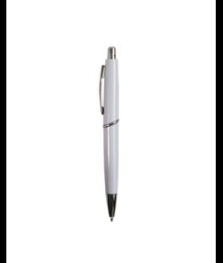 Penna a scatto in plastica ABS, fusto colorato e clip in metallo, refill jumbo