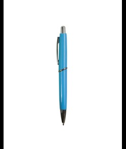 Penna a scatto in plastica ABS, fusto colorato e clip in metallo, refill jumbo