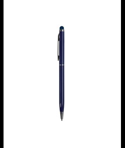 Penna twist con fusto e clip in metallo, con gommino per toch screen in tinta