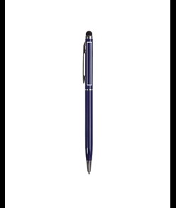 Penna twist con fusto e clip in metallo, con gommino per toch screen in tinta