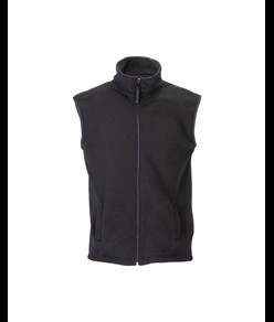 Gilet in polar, zip intera e 2 tasche laterali
