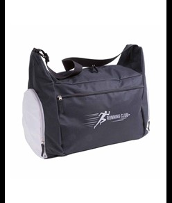 Borsone sport/viaggio in poliestere 600D con tracolla regolabile, 2 scomparti