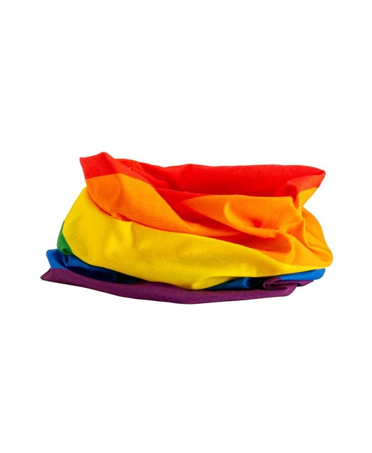 Bandana multiuso arcobaleno tubolare in tessuto elastico Bandana multiuso arcobaleno tubolare in tessuto elastico