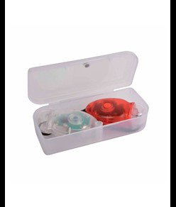 Set luci da bicicletta in plastica a doppio LED, una con luce bianca e una con luce rossa