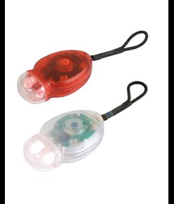 Set luci da bicicletta in plastica a doppio LED, una con luce bianca e una con luce rossa