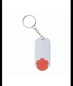 Portachiavi in plastica con gettone per carrello della spesa