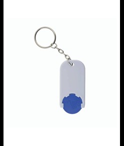 Portachiavi in plastica con gettone per carrello della spesa